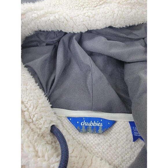 Chubbies Pullover Hoodie Mens Large Sherpa Fleece Kangaroo Pocket Cozy Outdoors - Picture 3 of 12